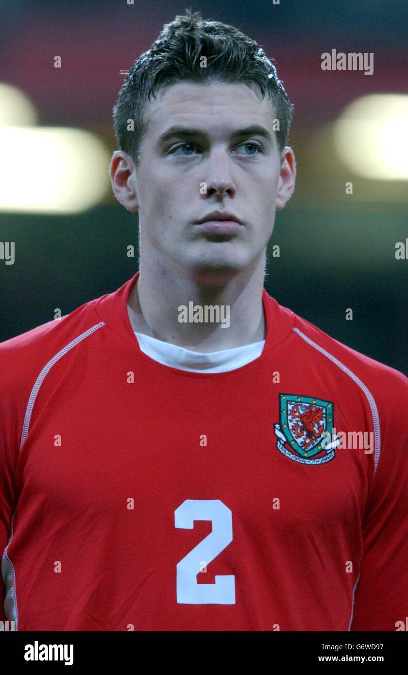 Wales International footballer Rob Edwards Stock Photo