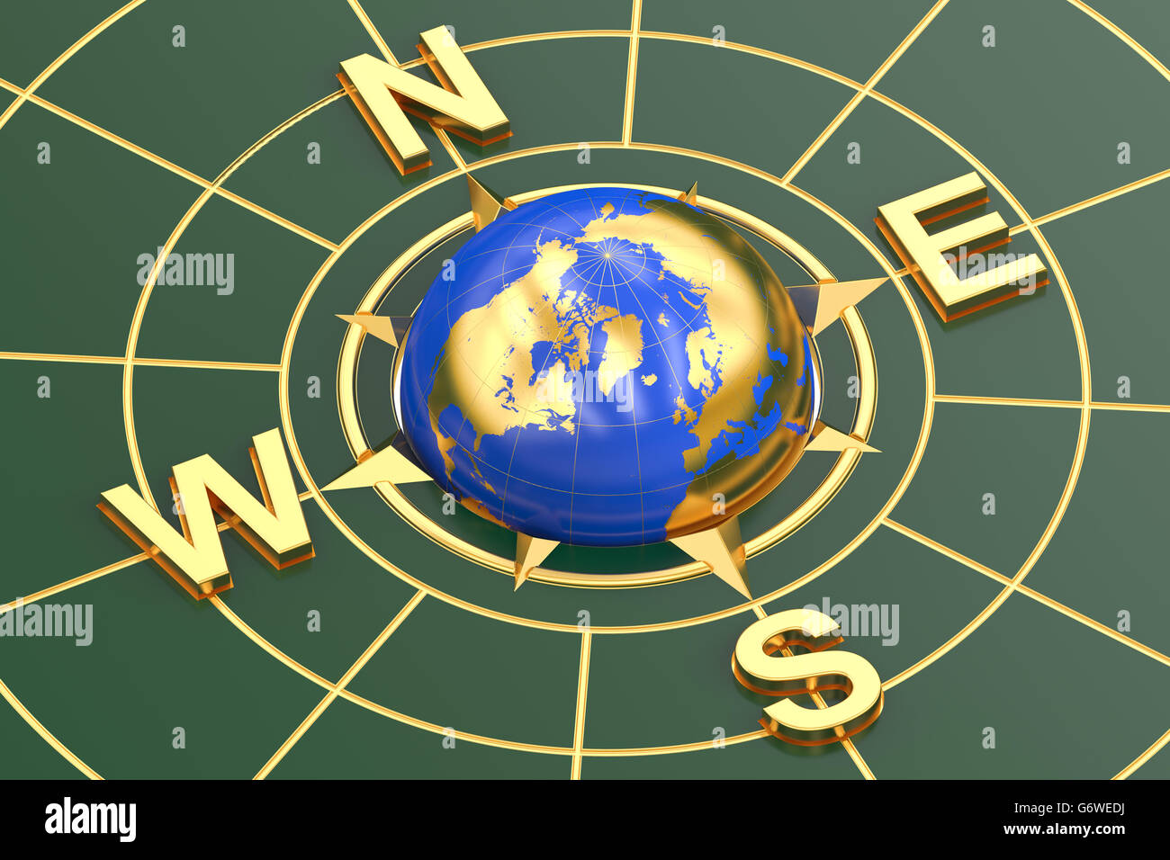 abstract compass concept, 3D rendering Stock Photo - Alamy