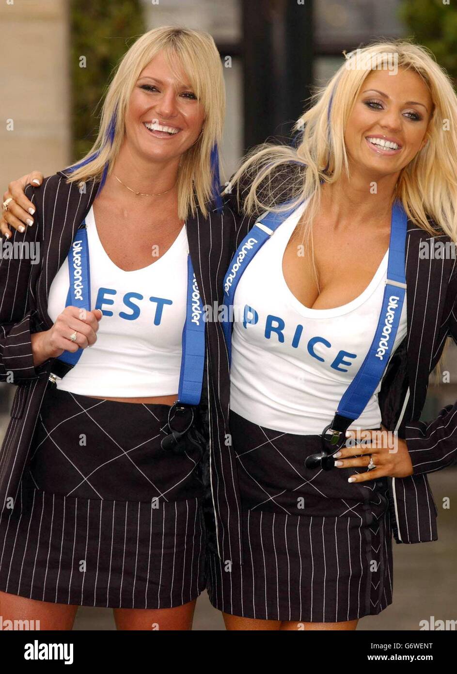 Former 'I'm a Celebrity... Get Me Out of Here contestants' Alex Best (left)  and Katie Price (Jordan) during a photocall to launch Telewest Broadband's  new budget Internet service - Blueyonder 256k -