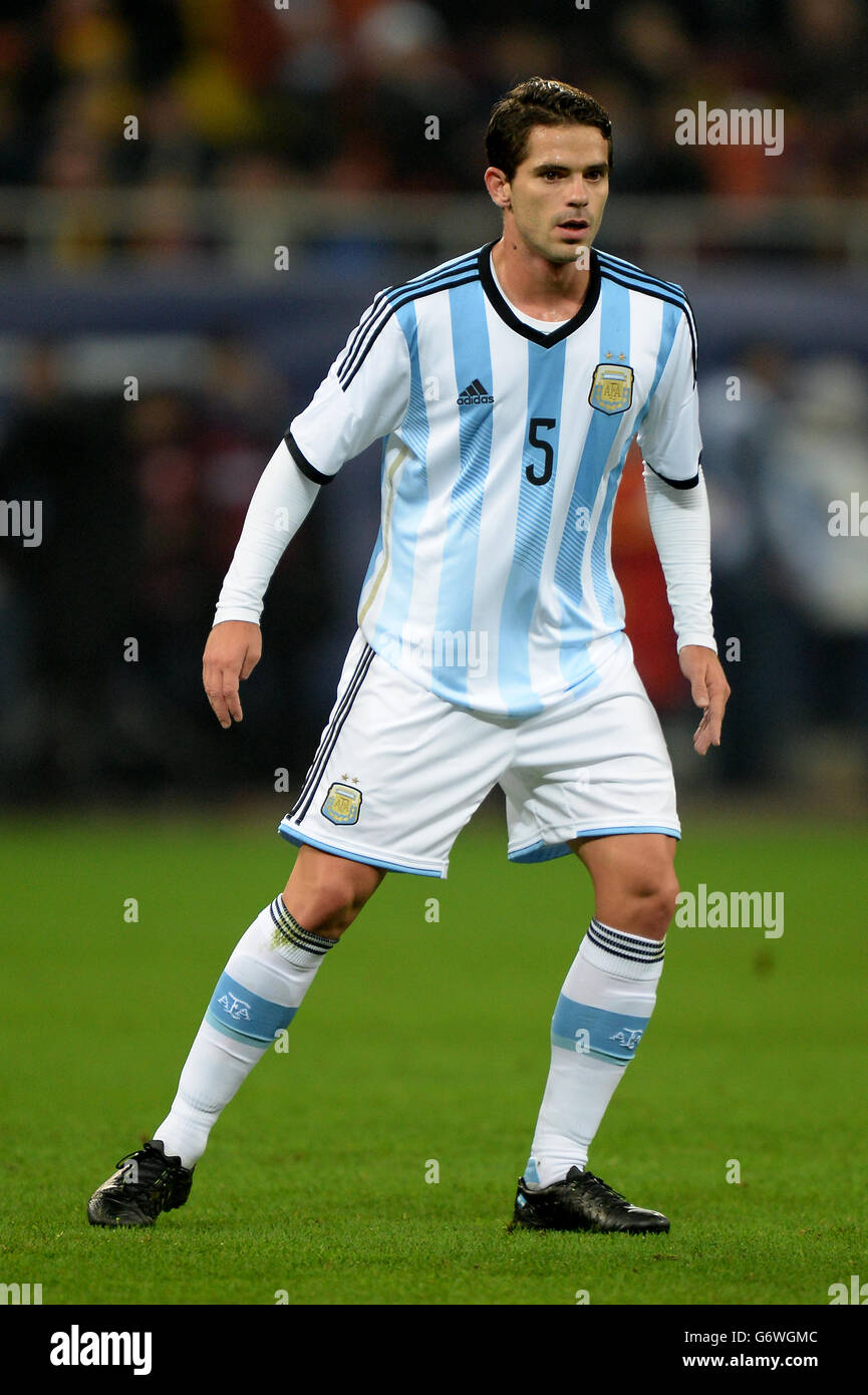 Soccer - International Friendly - Romania v Argentina - National Arena. Fernando Gago, Argentina Stock Photo