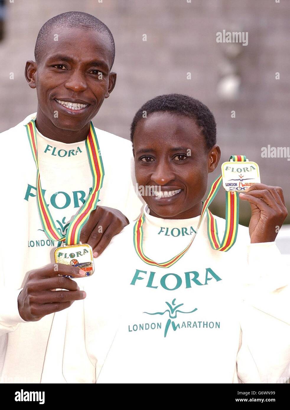 Sport marathon sport athletics celebrating medals margaret okayo evans ...