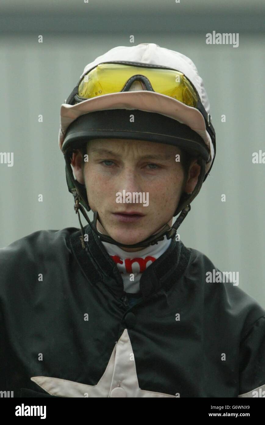 P Fitzsimons Jockey Wolvehampton Stock Photo