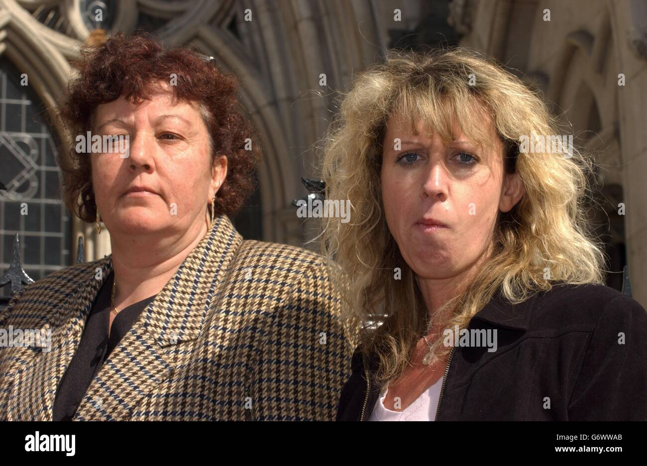 Residents from Bicester, Sue Baxter (L) and Dionne Arrowsmith stand ...