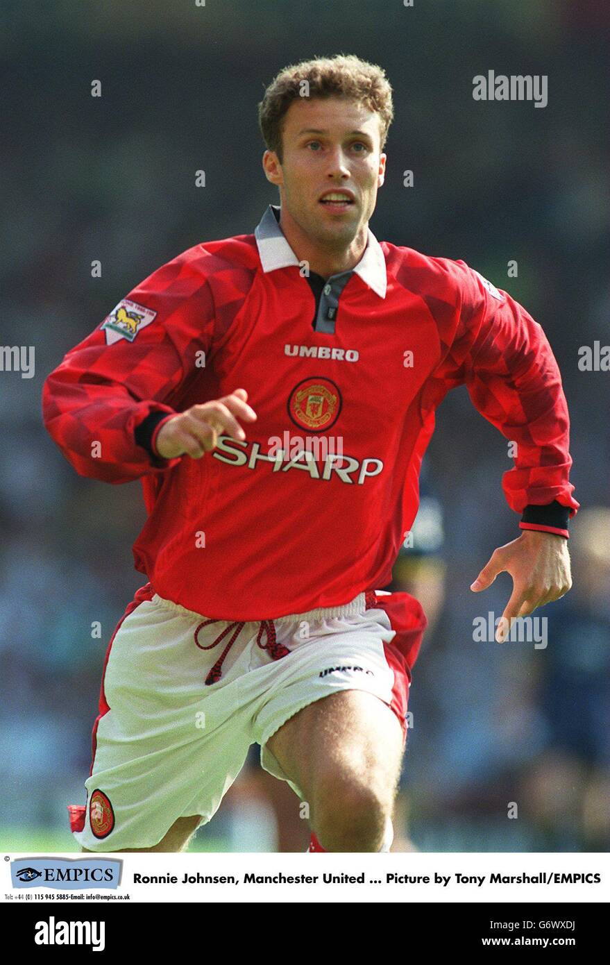 Soccer. Wimbledon v Manchester United. Ronny Johnsen