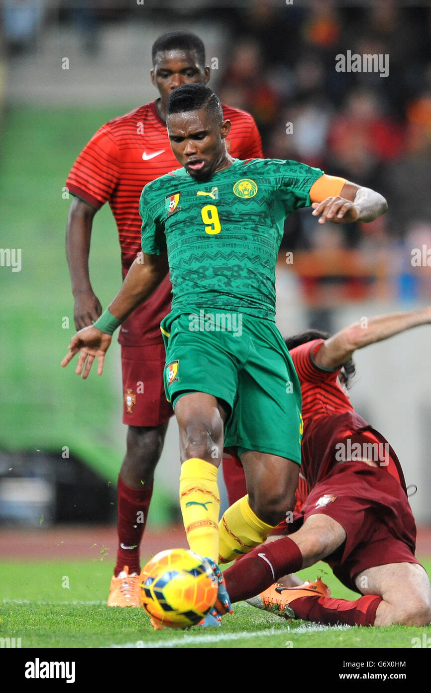 Soccer - International Friendly - Portugal v Cameroon - Estadio Dr Magalhaes Pessoa. Samuel Eto'o, Cameroon Stock Photo