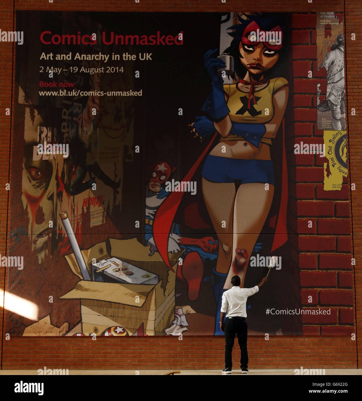 The Comics Unmasked: Art and Anarchy in the UK at The British Library Stock Photo