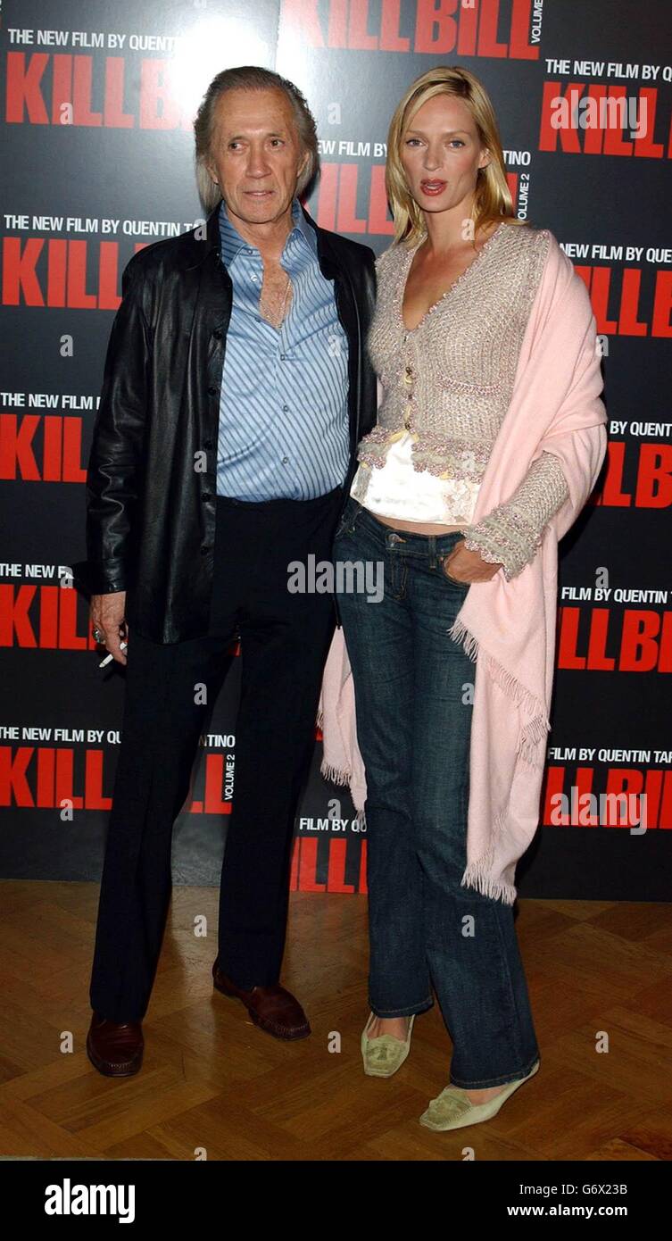 Carradine and Thurman Kill Bill Vol.2 Premiere Stock Photo - Alamy
