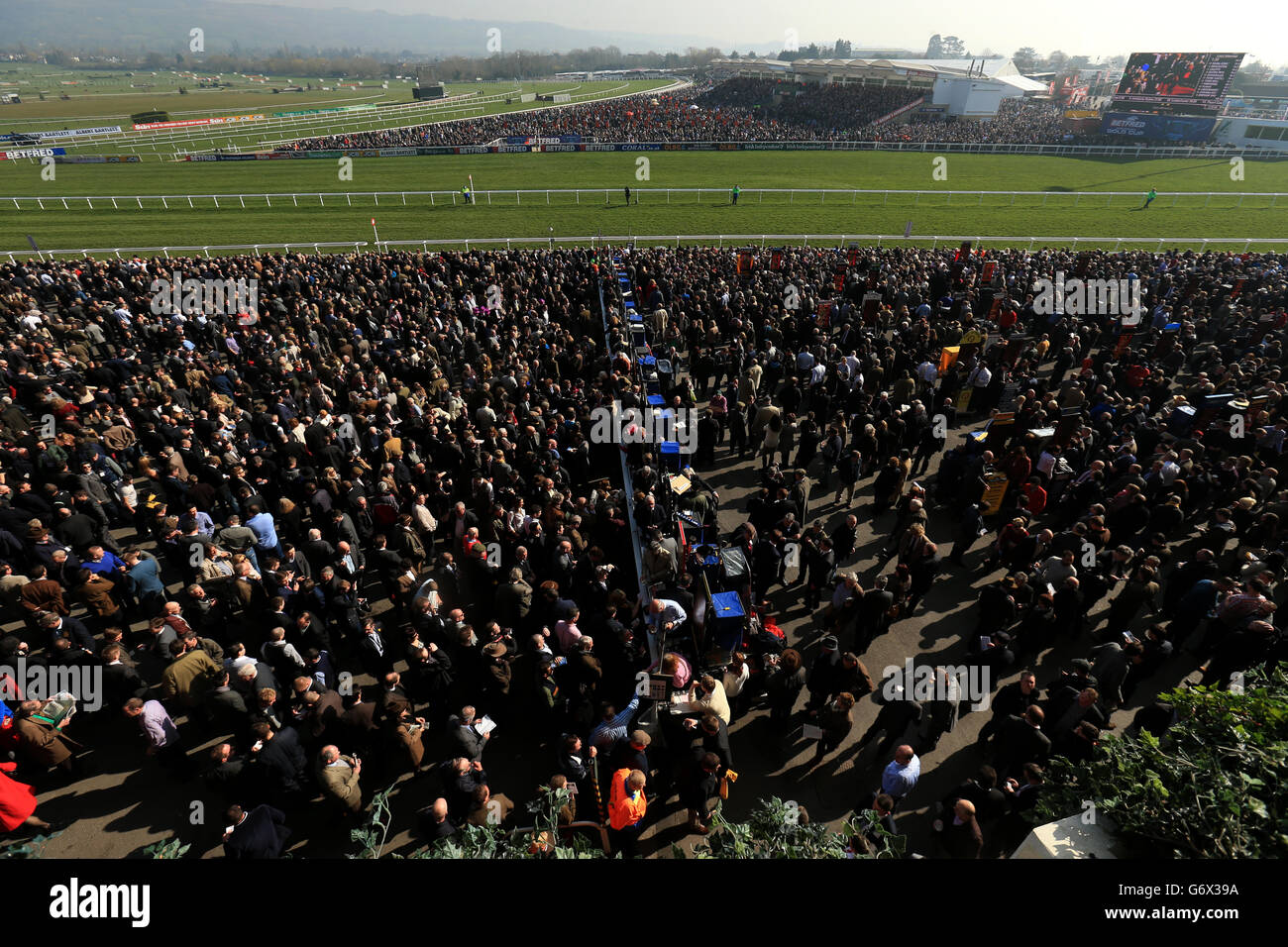 Cheltenham racecourse crowd view hi-res stock photography and images ...
