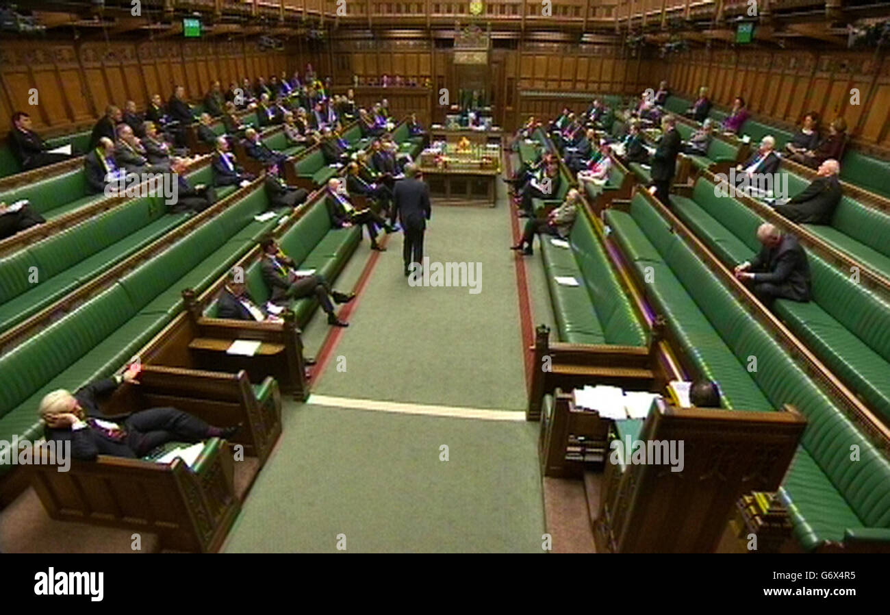 MPs debate the ongoing situation in Ukraine in the House of Commons, London. Stock Photo