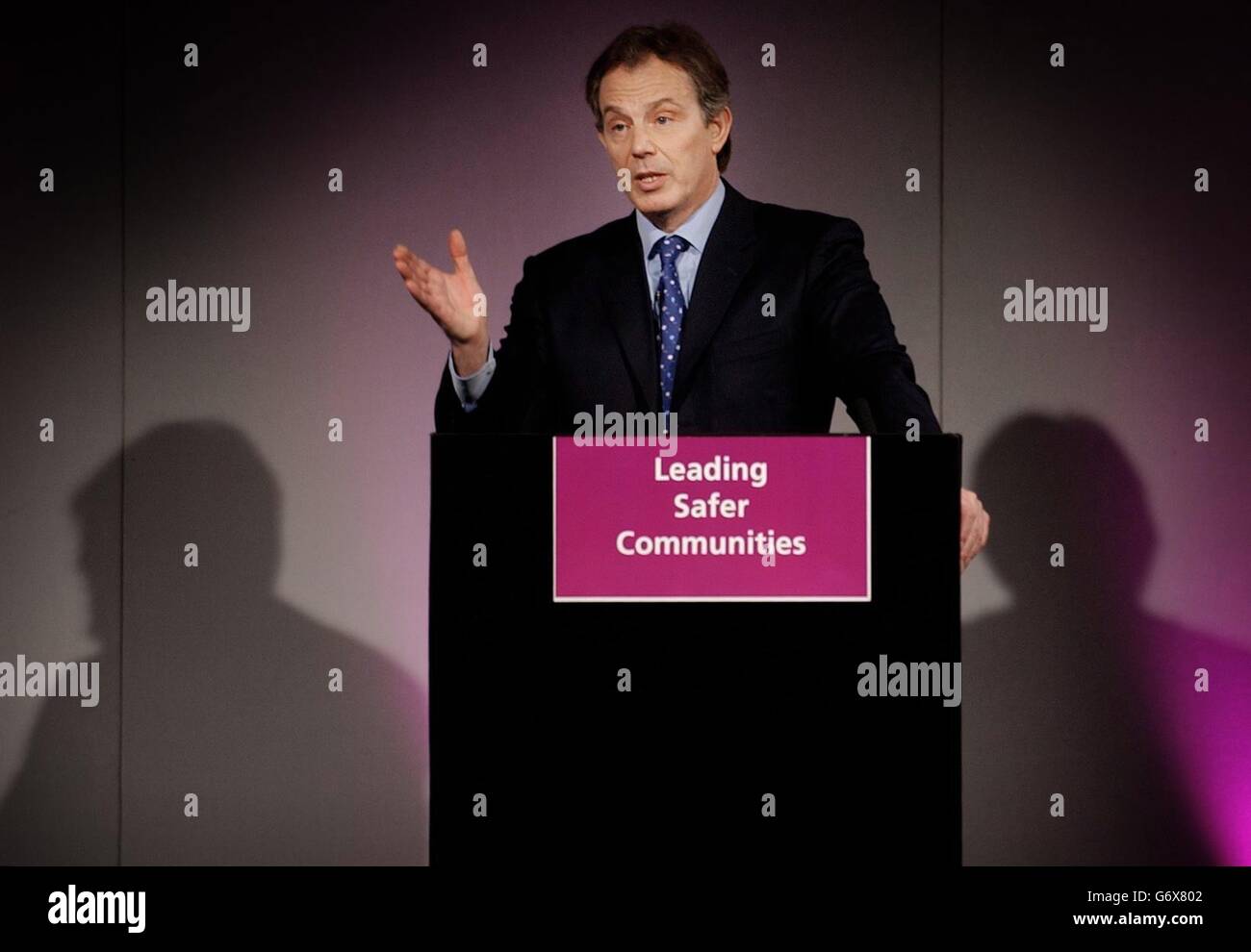 Tony Blair Home Office Conference Stock Photo - Alamy