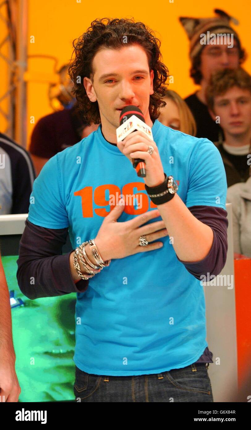 JC Chasez MTV's TRL UK Stock Photo Alamy