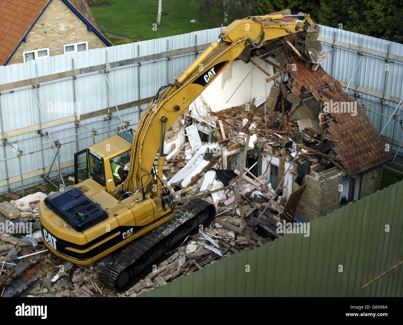Murder soham demolition house building shot above hires stock photography and images Alamy