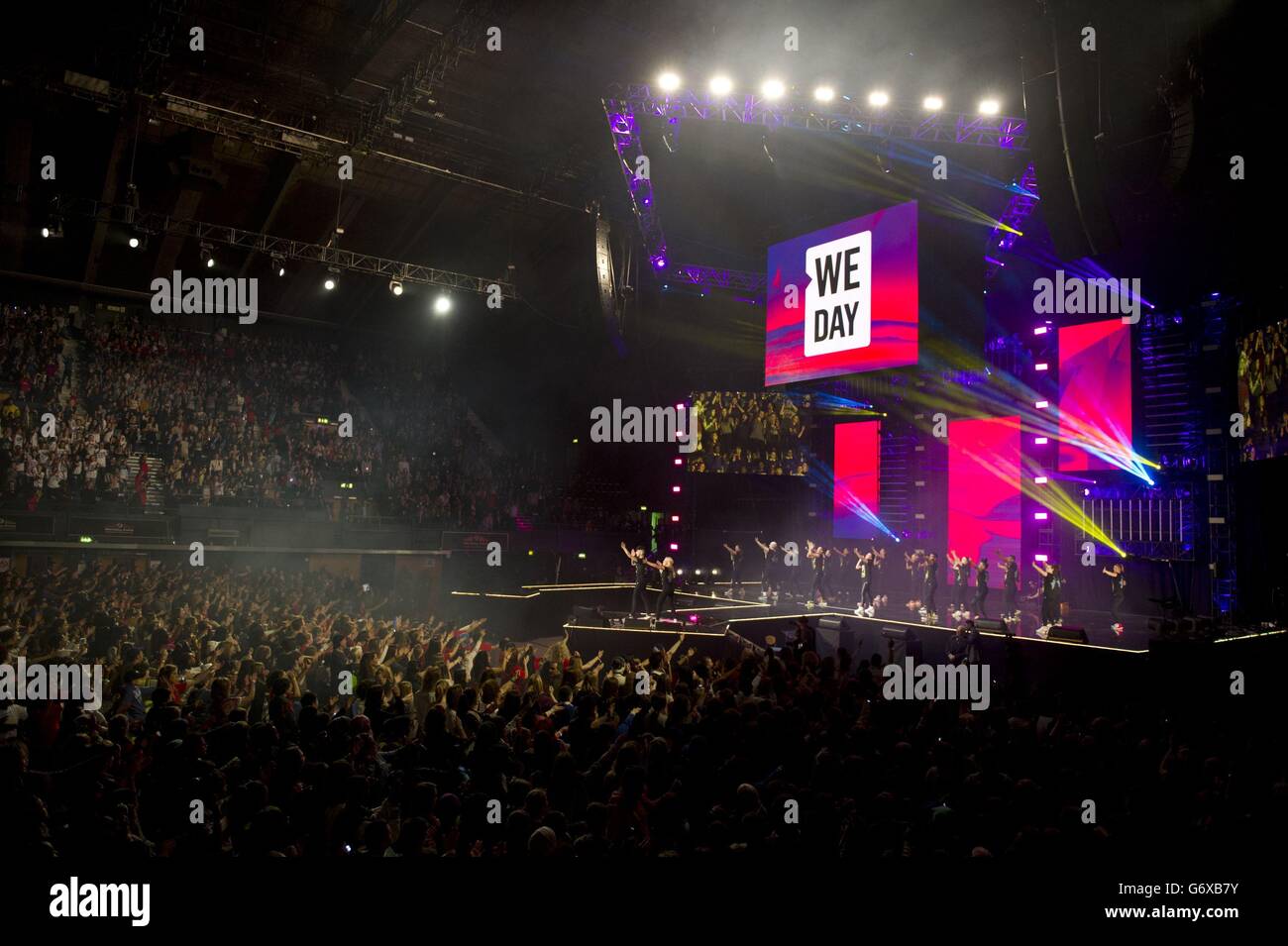 We Day UK 2014. The inaugural WE Day UK at Wembley Arena in London. Stock Photo