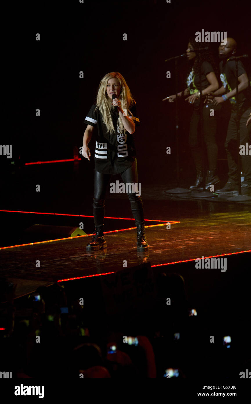 Ellie Goulding performs at the inaugural WE Day UK at Wembley Arena, Lodnon. Stock Photo