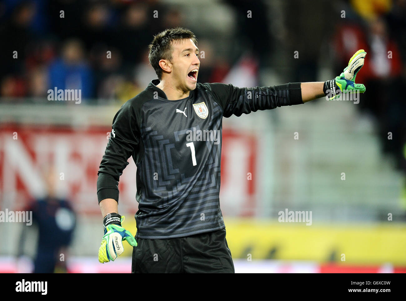 Soccer - International Friendly - Austria v Uruguay - Worthersee Stadion. Fernando Muslera, Uruguay goalkeeper Stock Photo