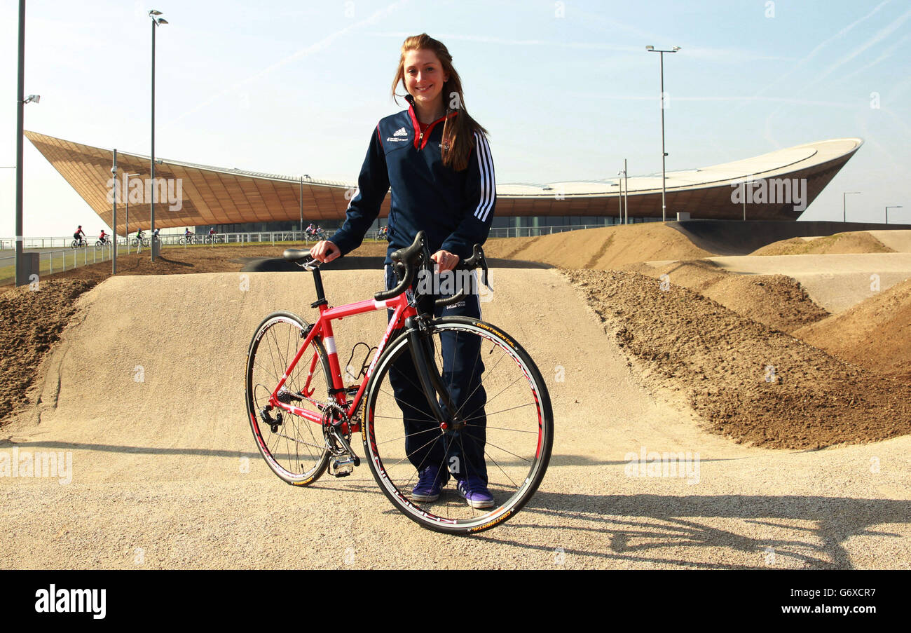 Olympic double gold medalist Laura Trott during the photocall at Lee Valley VeloPark, London. PRESS ASSOCIATION Photo. Picture date: Wednesday March 12, 2014. Photo credit should read: Sean Dempsey/PA Wire Stock Photo