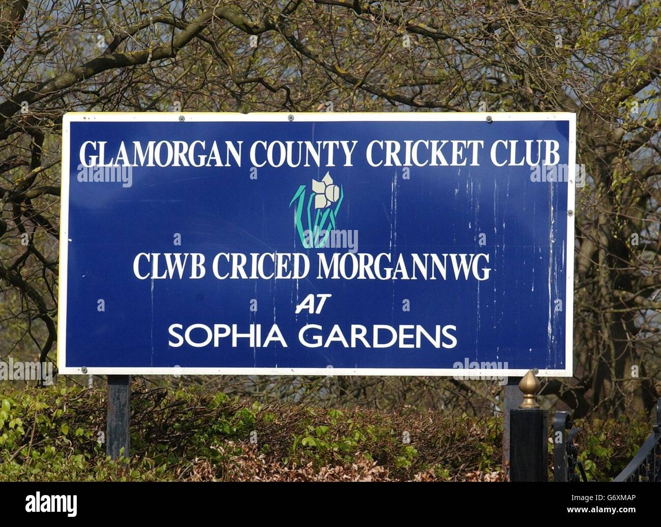 Glamorgan Cricket team. Stock picture of Glamorgan County Cricket club at the start of the 2004 cricket season. Stock Photo