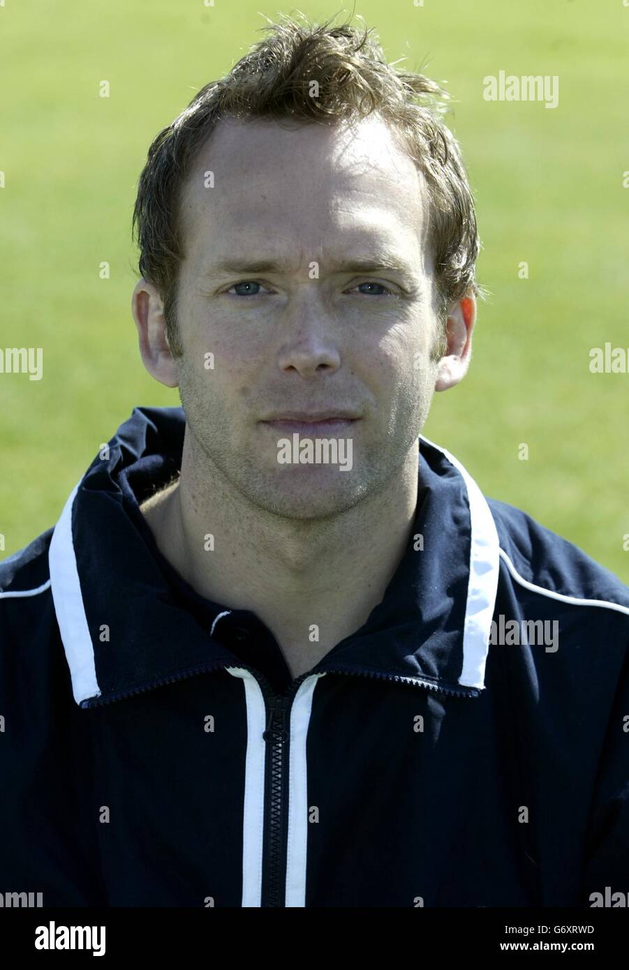 Stuart Barnes of Gloucestershire County Cricket Club during a photocall at Bristol, ahead of the new 2004 season. Stock Photo