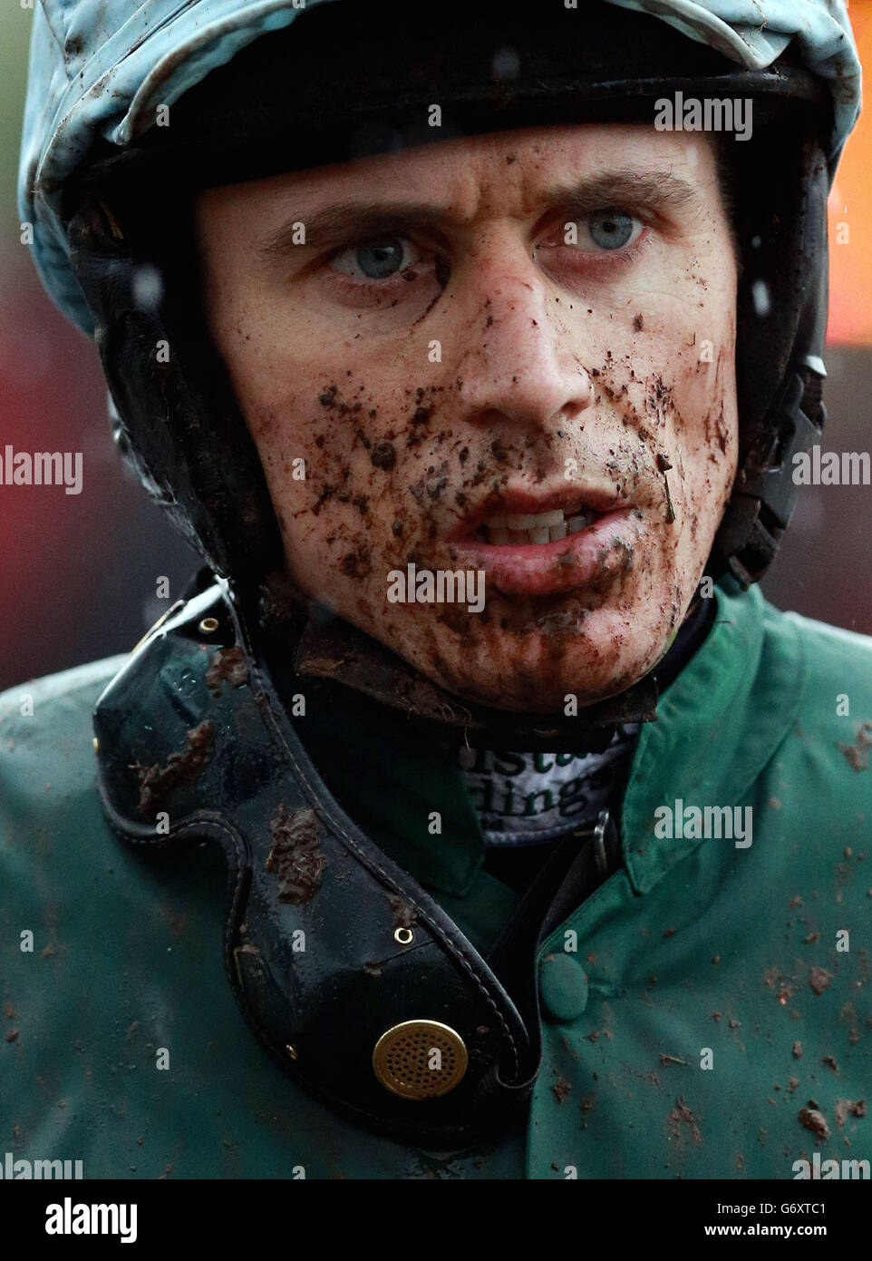 Horse Racing - Ludlow Racecourse. Jockey Paddy Brennan after the Wye Valley Brewery Handicap Chase at Ludlow Racecourse. Stock Photo