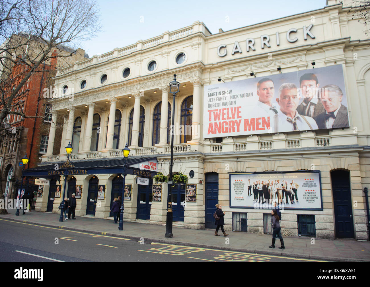 General view of the Garrick Theatre, in central London. Stock Photo