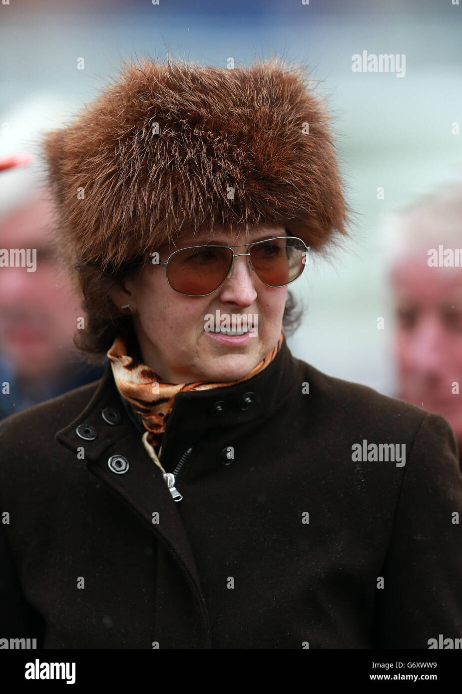 Trainer williams at ludlow racecourse hires stock photography