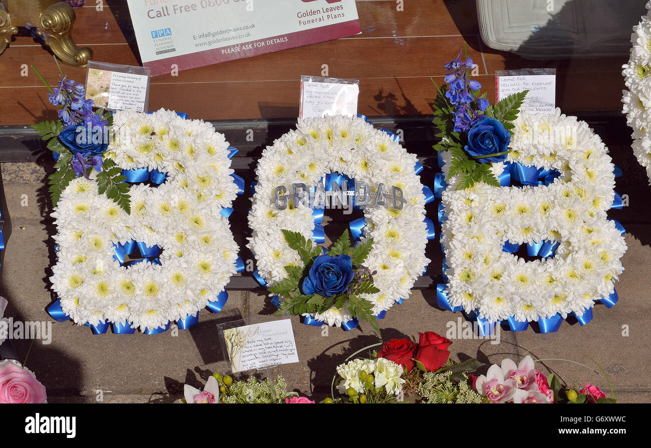 Flowers outside funeral directors in woodford green in essex hires