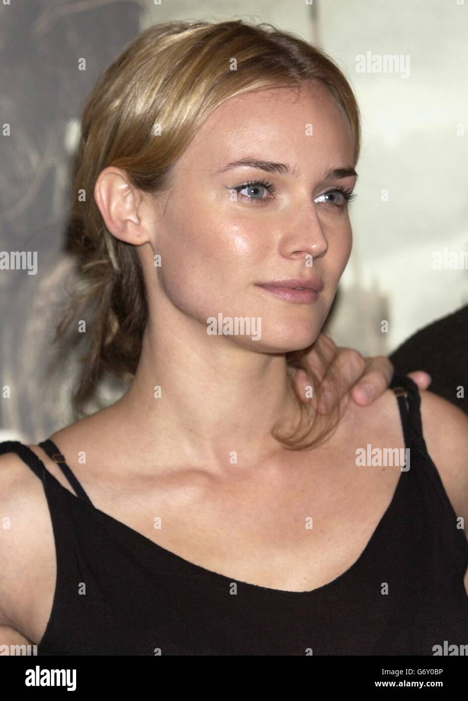 Diane Kruger, star of the new epic adventure film, Troy, poses for photographers during a photocall at The Dorchester Hotel on Park Lane, London. Stock Photo