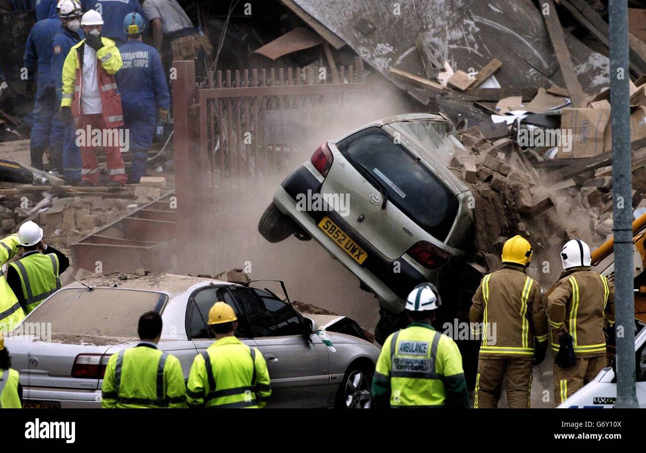 Glasgow factory explosion Stock Photo Alamy