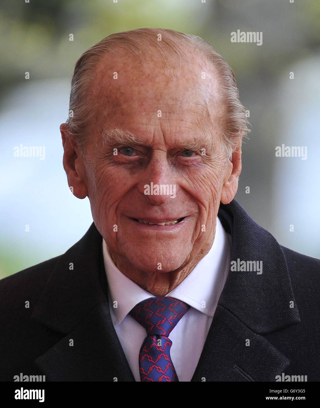 Prince Philip at Windsor Castle in Berkshire during the president of Ireland's state visit. Stock Photo