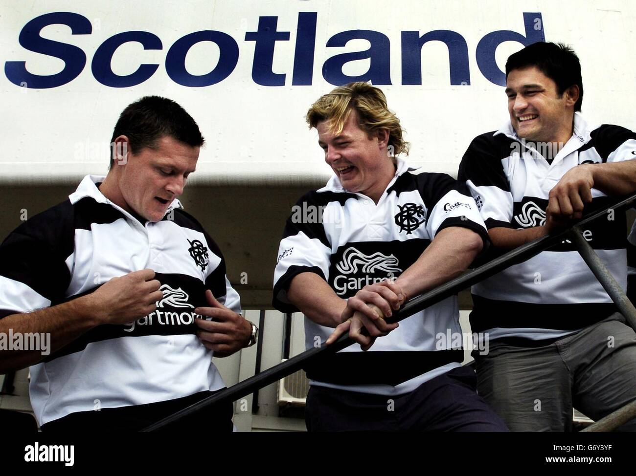 Barbarians Rugby Team Arrive Stock Photo Alamy