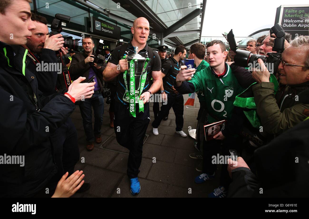 Rugby Union RBS Six Nations Ireland Return Dublin Airport. Paul O