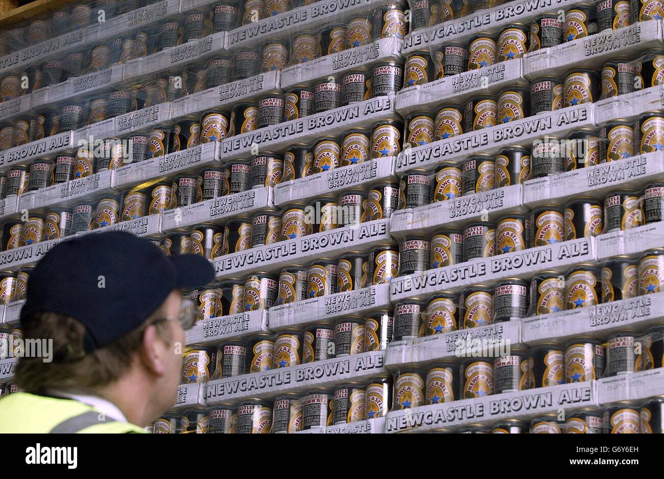 The factory of brewer Scottish Courage, which plans to move production of its Newcastle ale brands to the Northern Clubs Federation Brewery (NCFB) across the Tyne in Dunston, it will acquire for 7.2 million. The move to the NCFB site will involve the loss of around 100 jobs. Todays announcement means that the world famous Newcastle Brown Ale will no longer be brewed in the city, since the production in 1927, known also for its advertising slogan 'The One and Only'. Stock Photo