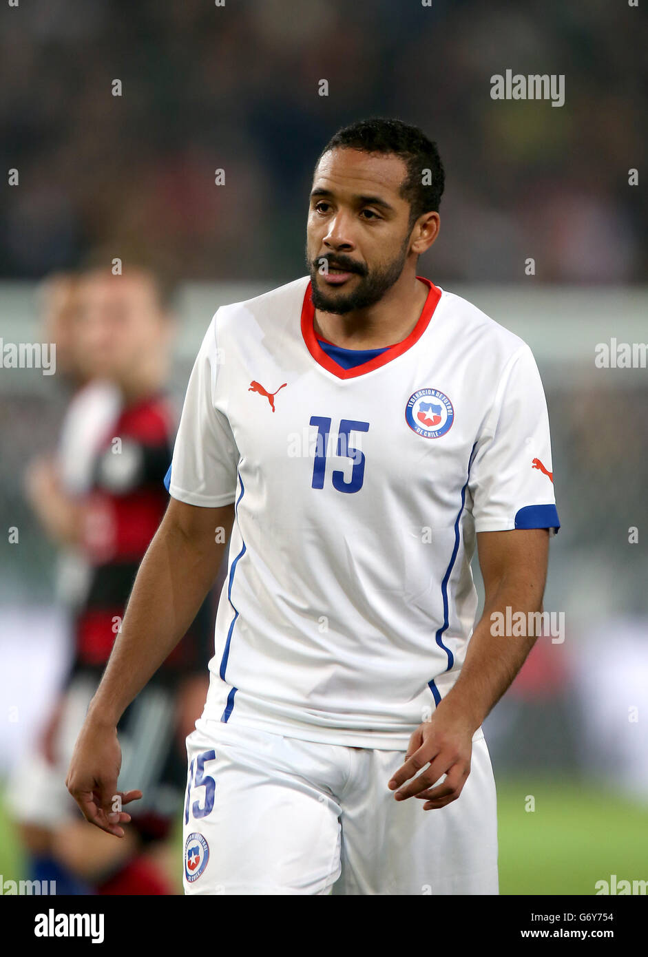 Soccer - International Friendly - Germany v Chile - Mercedes-Benz Arena. Jean Beausejour, Chile Stock Photo