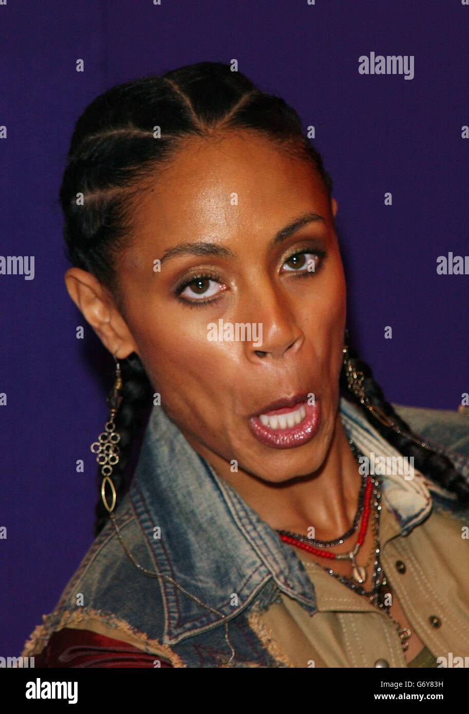 Actress and singer Jada Pinkett-Smith during her appearance on MTV TRL