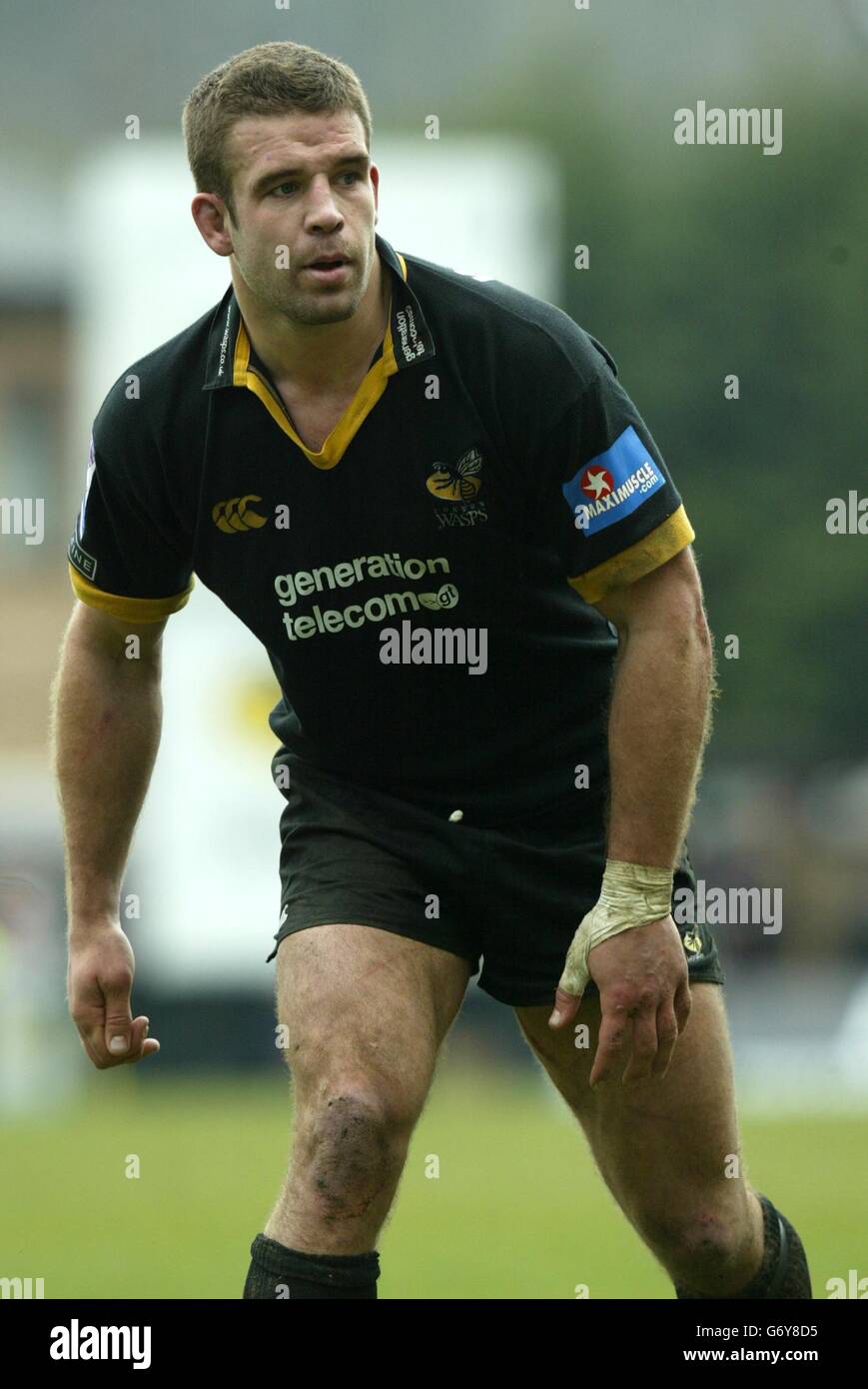 Joe Worsley 0f Wasps during the Heineken Cup Quarter Final at The Causeway, Wycombe. Stock Photo
