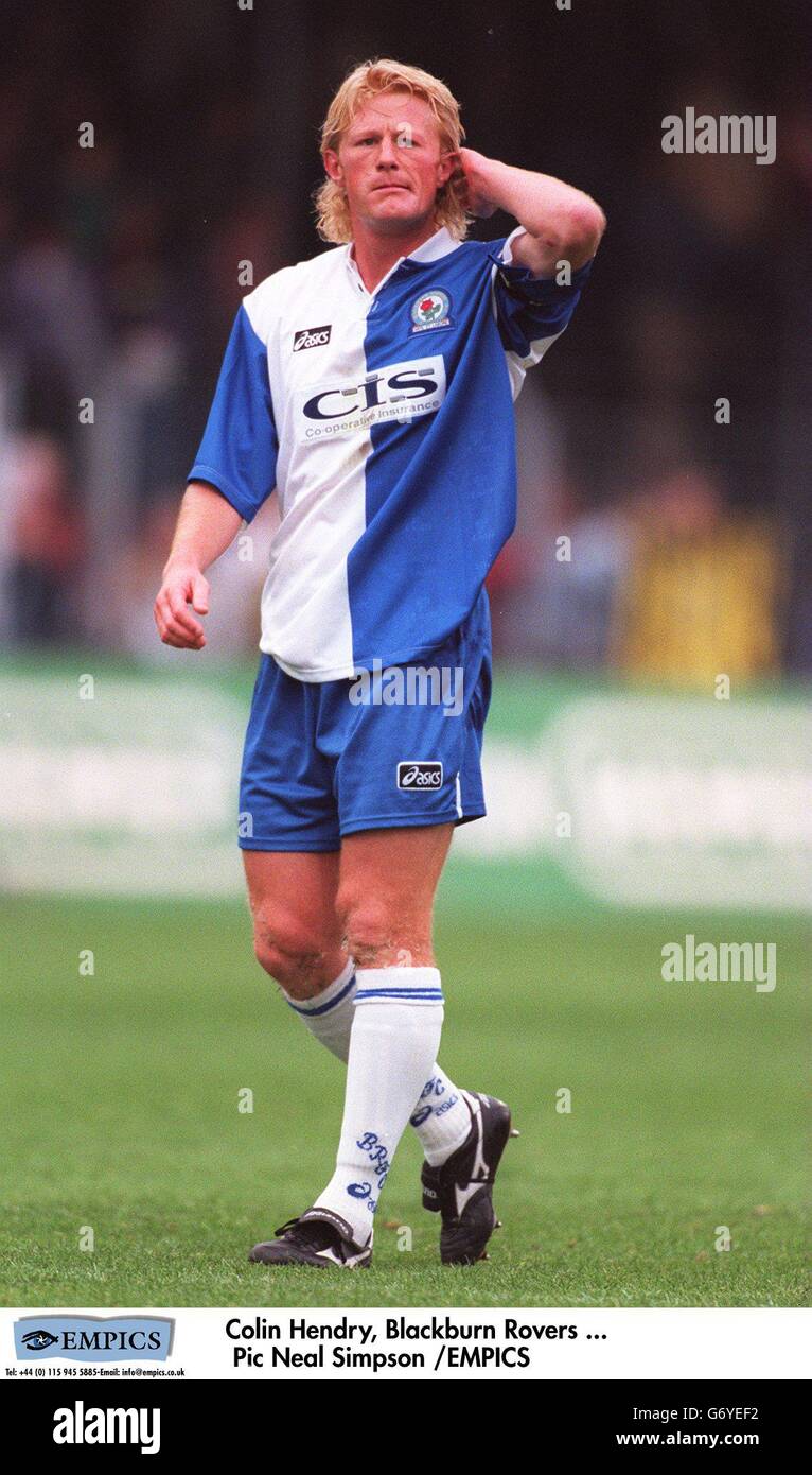 Soccer. Blackburn Rovers v Sevilla S.A.D. Colin Hendry, Blackburn Rovers  Stock Photo - Alamy