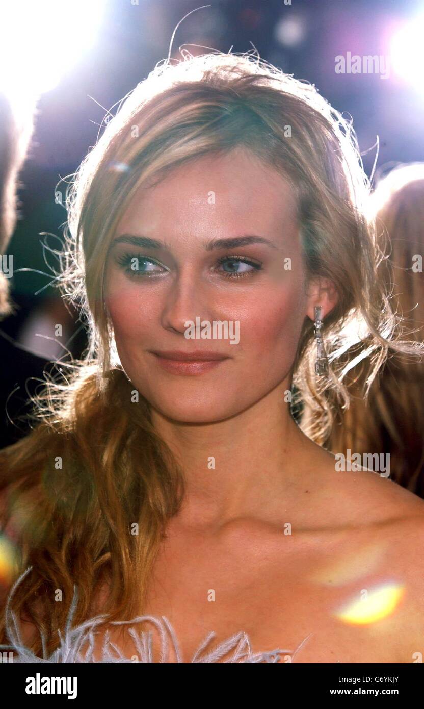Star of the film Diane Kruger arrives for the premiere of Troy, at the Palais de Festival during the 57th Cannes Film Festival in France. Stock Photo