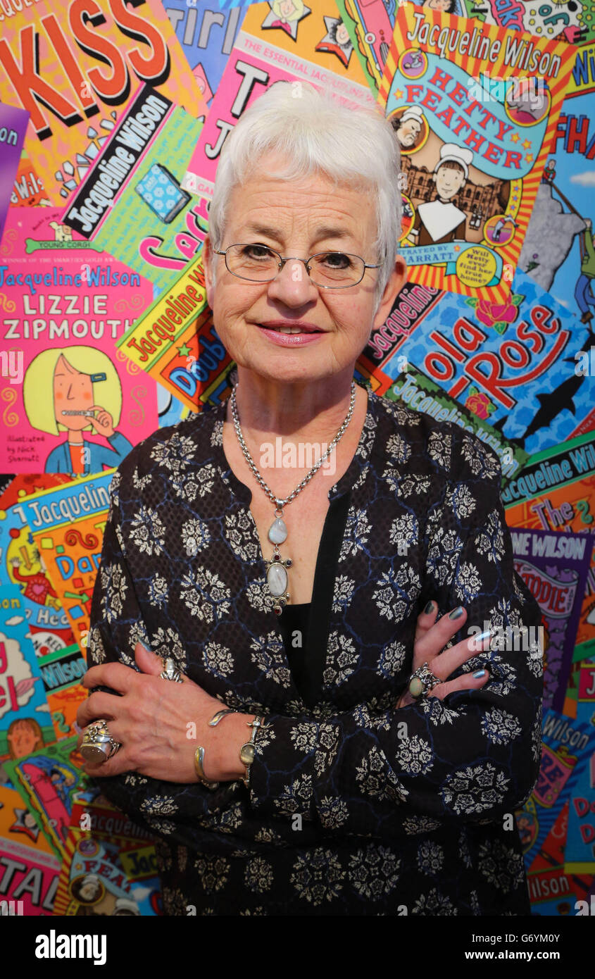 Dame Jacqueline Wilson poses for photographers during a photo call at
