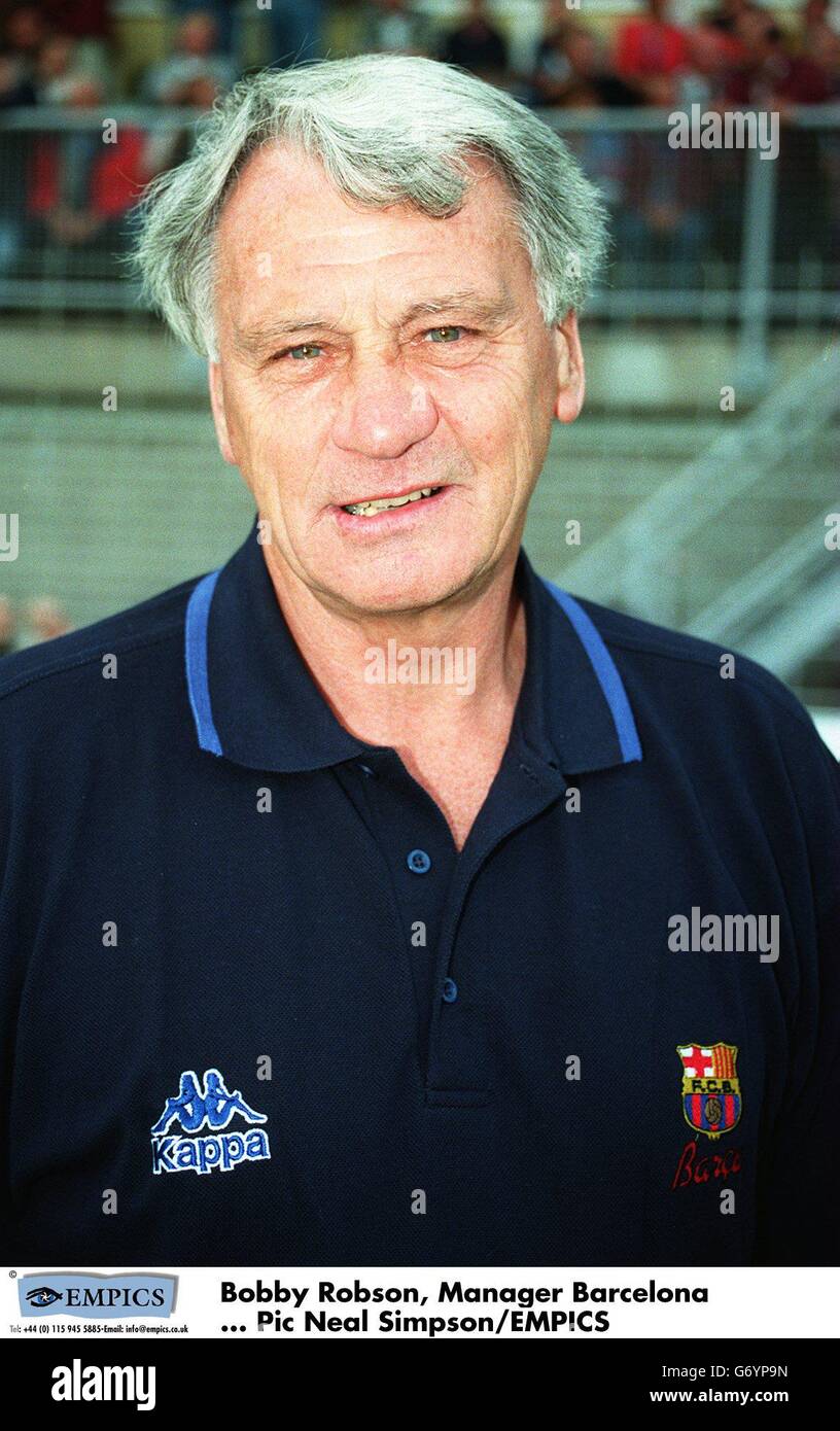 Barcelona manager Bobby Robson and coach Jose Mourinho poses for a Barcelona manager Bobby Robson and coach Jose Mourinho poses for a