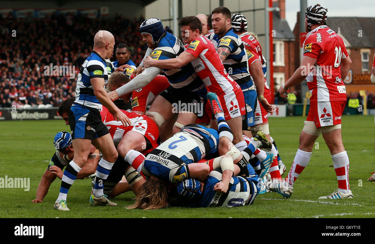 Rugby Union - Aviva Premiership - Gloucester Rugby v Bath Rugby - Kingsholm Stock Photo