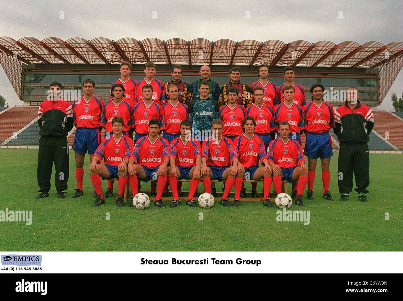 Steaua Bucuresti Team GrouprRESTRICTED SYNDICATION OF UCL  PORTRAITS.rSTRICTLY Stock Photo - Alamy