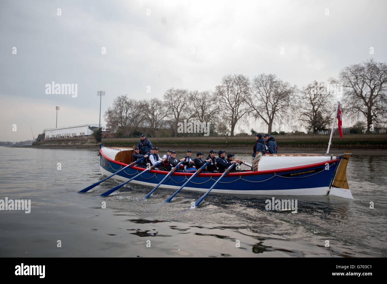 Rowing Great Britain Rowing and RNLI Photocall River Thames Stock