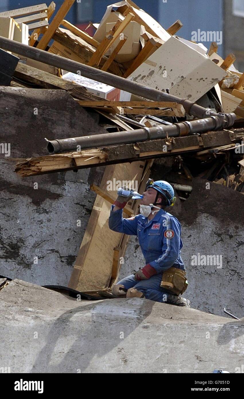 Explosion at plastics factory Stock Photo Alamy