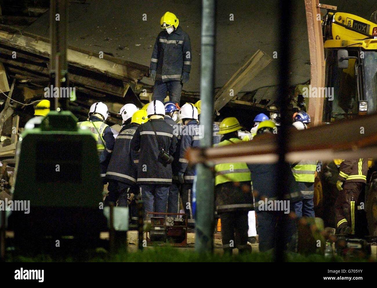 Fire officers and other emergency service personnel discover another