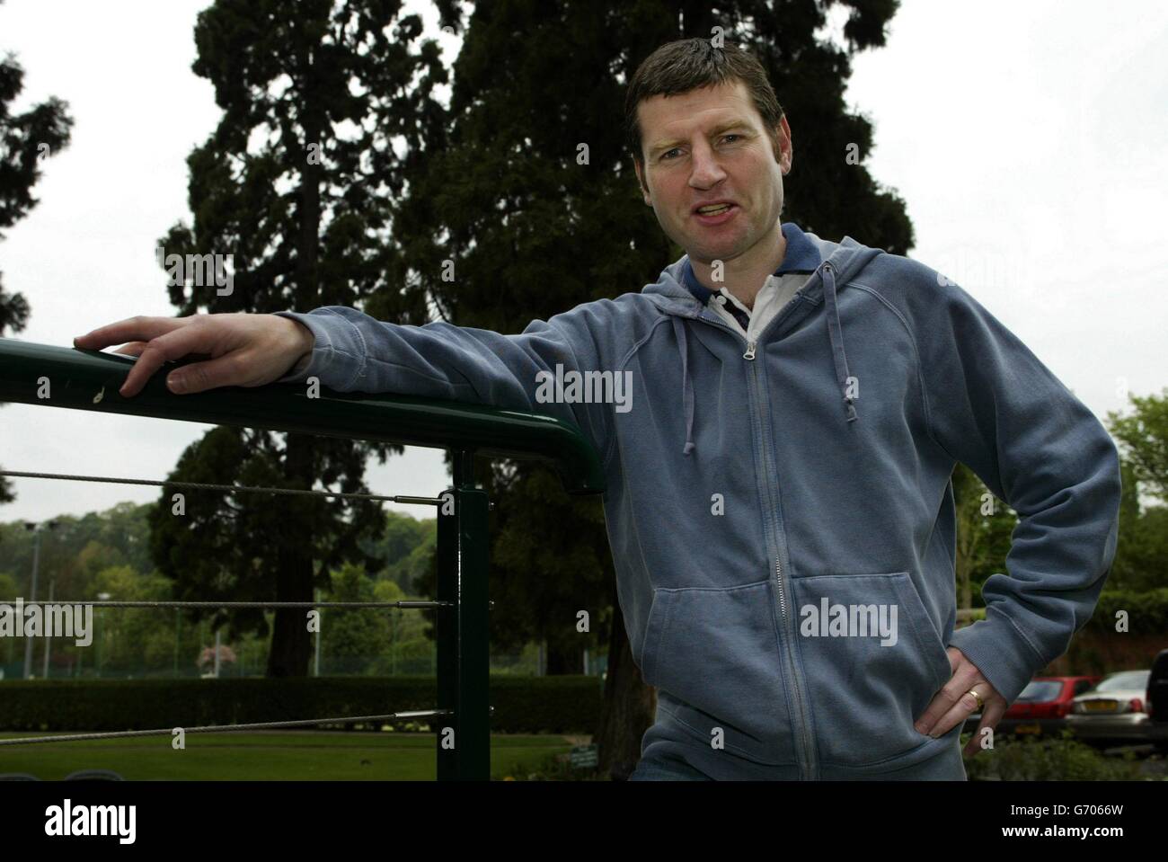 Wolverhampton Wanderers' Denis Irwin at Tettenhall tennis club, Wolverhampton. Irwin plays his final game, before retirement, against Tottenham Hotspur tomorrow, after long career with Manchester United, Leeds United, Oldham and the Republic of Ireland. Stock Photo