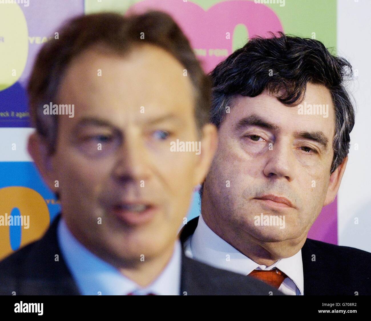 Tony Blair launch of a poster campaign Stock Photo - Alamy