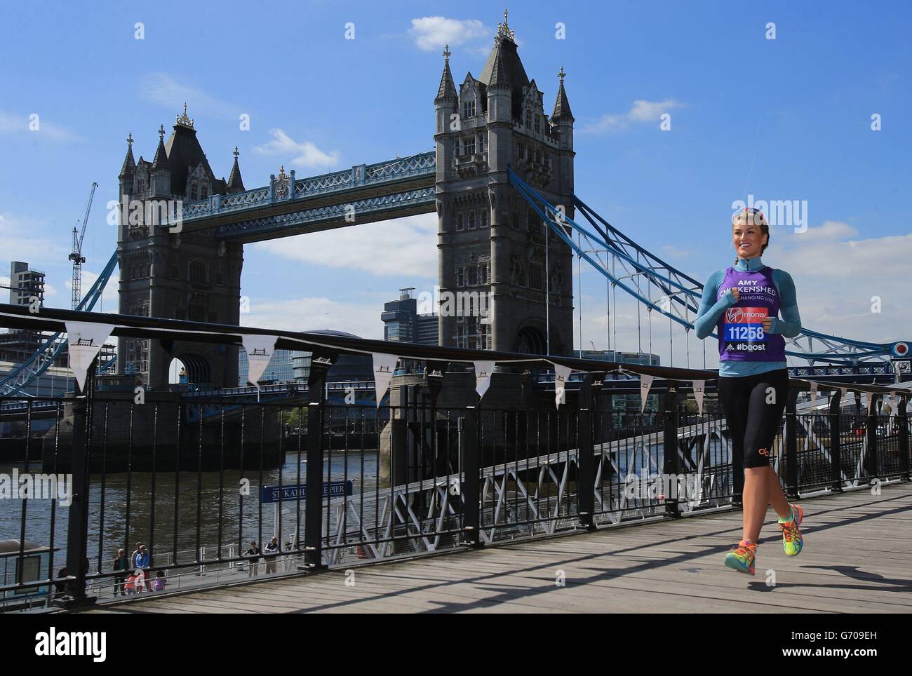 Athletics - Virgin London Marathon 2014 - Celebrities Photocall - Tower Bridge Stock Photo