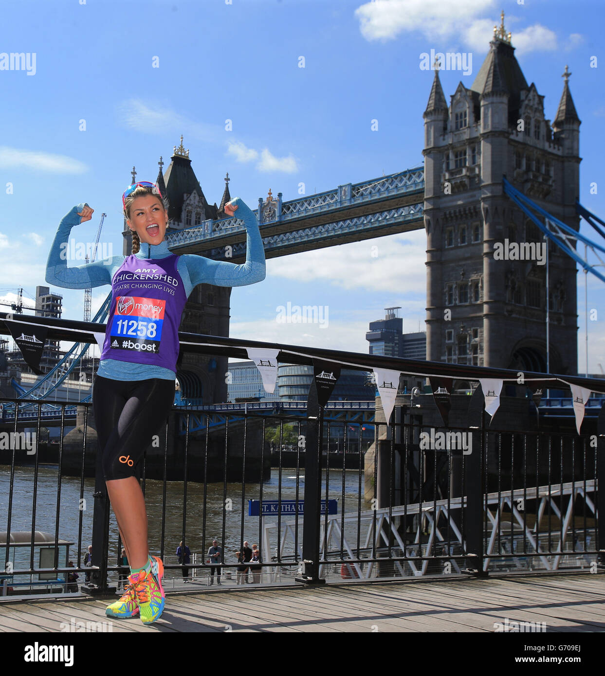 Athletics - Virgin London Marathon 2014 - Celebrities Photocall - Tower Bridge Stock Photo