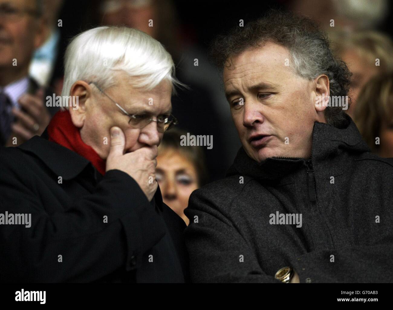 Liverpool Director Noel White (left) and Chief Executive Rick Parry. Stock Photo