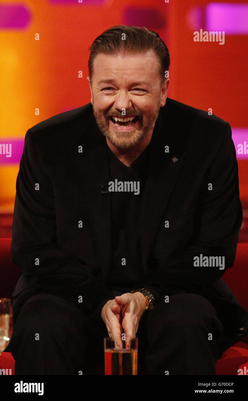Ricky Gervais during the filming of the Graham Norton Show at the